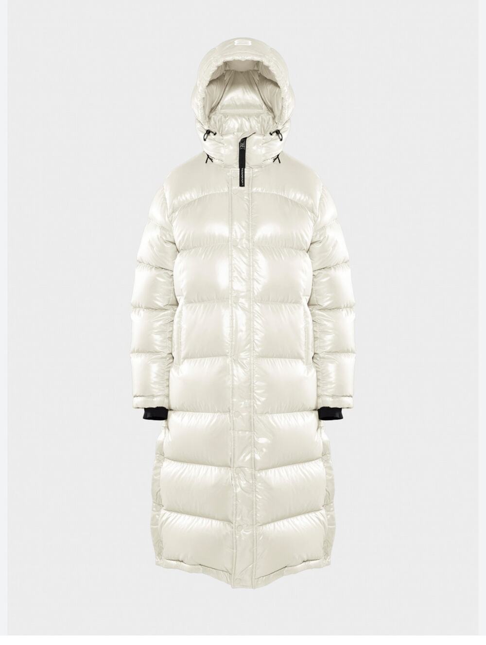 Aritzia The Super Puff Long in the Hi-Gloss finish and Birch color. Size XS